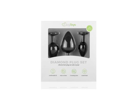 Plug-Diamond Plug Set-Black - 6