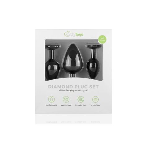 Plug-Diamond Plug Set-Black - 6