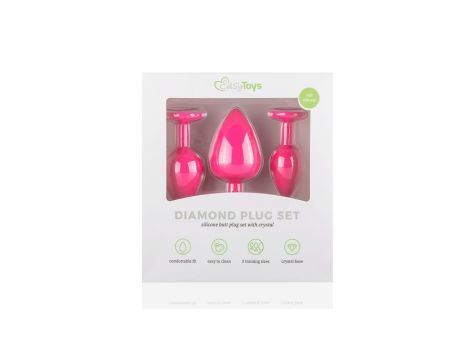 Plug-Diamond Plug Set-Pink - 5