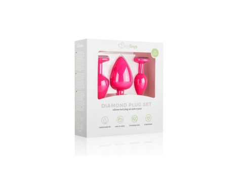 Plug-Diamond Plug Set-Pink - 6