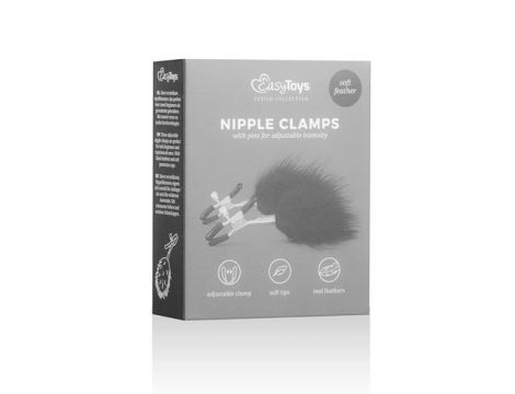 Stymulator-Adjustable Nipple Clamps With Feathers