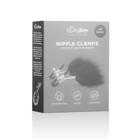 Stymulator-Adjustable Nipple Clamps With Feathers