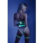 In a Trance Suspender Body with Open Cups - Neon Lime - 3