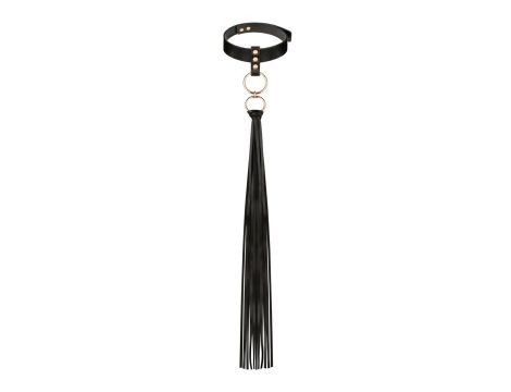 Rosy Gold - Collar with Flogger - Black