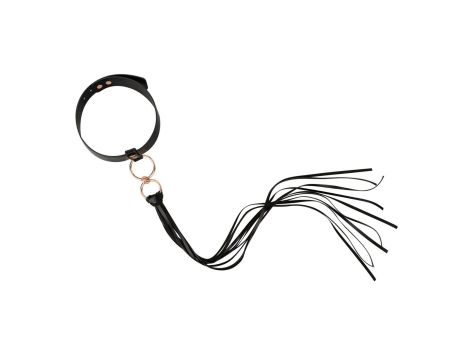 Rosy Gold - Collar with Flogger - Black - 3