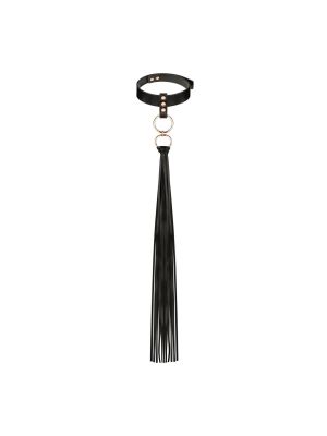 Rosy Gold - Collar with Flogger - Black