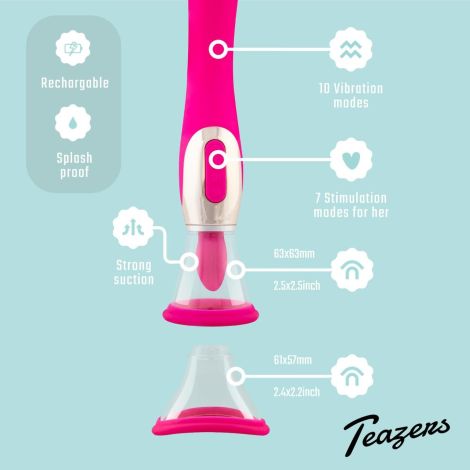 Pleasure Pump With G-Spot Vibrator - Pink - 12