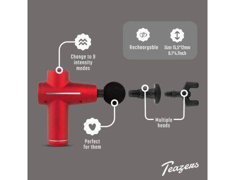 Teazers - Massage Gun - Red - 13