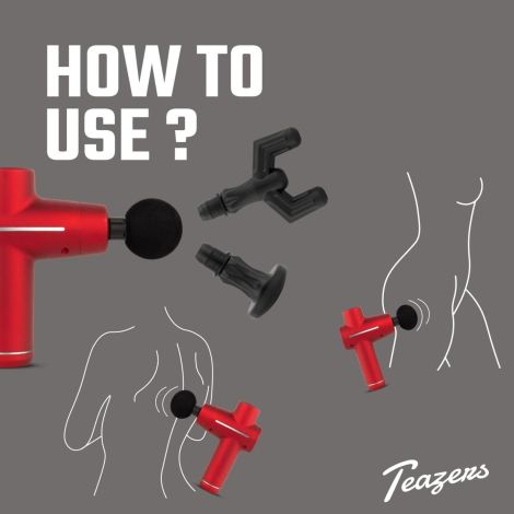 Teazers - Massage Gun - Red - 2