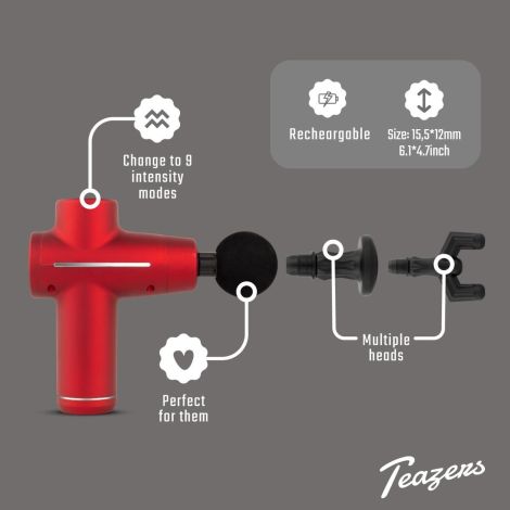 Teazers - Massage Gun - Red - 13