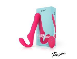 Teazers Strapless Strap On Vibrator - Pink