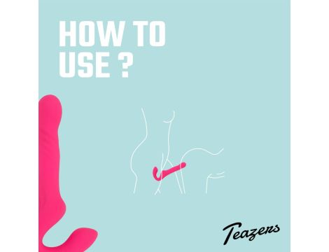 Teazers Strapless Strap On Vibrator - Pink - 4