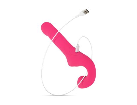 Teazers Strapless Strap On Vibrator - Pink - 15