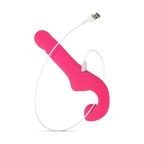 Teazers Strapless Strap On Vibrator - Pink - 15