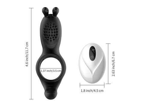 RabbitVibration Cock Ring with remote - 3