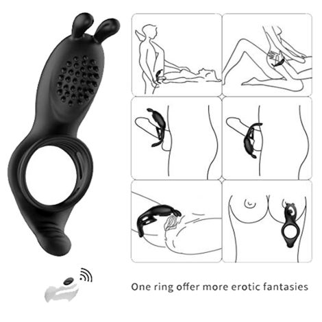 RabbitVibration Cock Ring with remote - 8