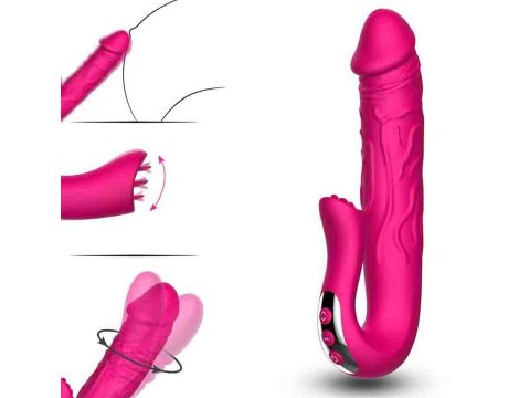 Realistic Tongue Stimulating Dildo Vibrator - 11