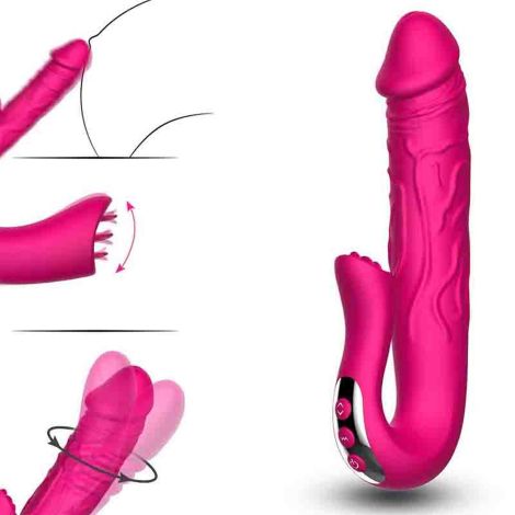 Realistic Tongue Stimulating Dildo Vibrator - 11