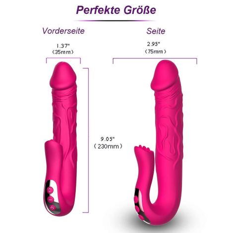 Realistic Tongue Stimulating Dildo Vibrator - 13