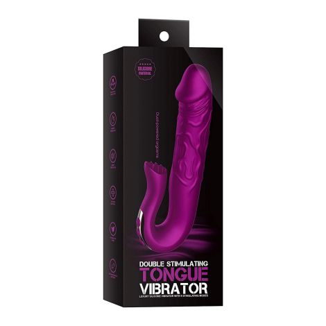 Realistic Tongue Stimulating Dildo Vibrator - 14