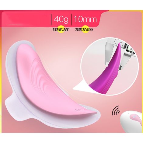 Ultrathin Wearable remote mini vibe PINK - 12