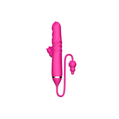 Tongue licking Triple Stimulation Thrusting Vibrator - 12