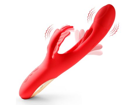 Butterfuly dual flicking vibrator