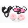 Fetish Fever - Bondage Set - 3 pieces - Pink/Black - 2