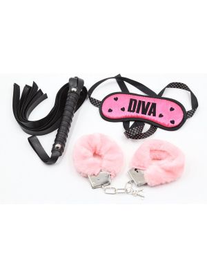 Fetish Fever - Bondage Set - 3 pieces - Pink/Black