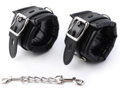 Fetish Fever - Cuffs with chain - Black