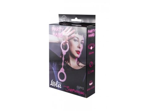 Kajdanki-Silicone Handcuffs Party Hard Suppression Pink - 3