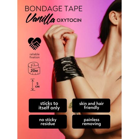 Bondage Tape Vanilla Oxytocin Black - 3