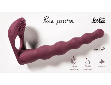 Strap-on Pure Passion Farnell Wine Red