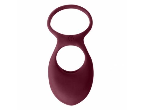 Pierścień- Vibrating Double Cockring Daydream Wine Red - 3