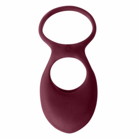 Pierścień- Vibrating Double Cockring Daydream Wine Red - 3