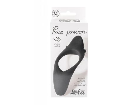 Pierścień-Erection Vibroring Pure Passion Stardust Black - 5