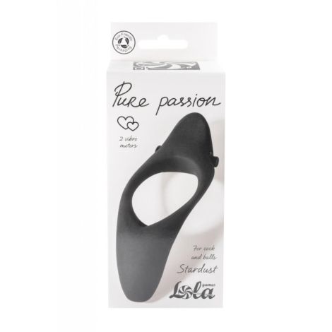 Pierścień-Erection Vibroring Pure Passion Stardust Black - 5