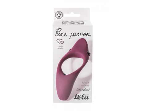 Pierścień-Erection Vibroring Pure Passion Stardust Wine Red - 5