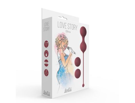 Vaginal balls set Love Story Diva Wine Red - 4