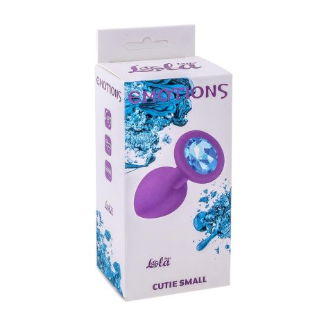 Plug-Anal Emotions Cutie Small PURPLE light Blue crystal - 3