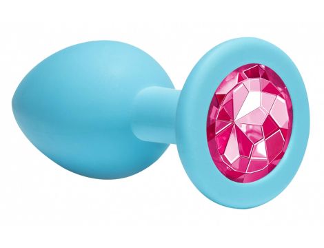 Plug-Anal Plug Emotions Cutie Medium Turquoise Pink crystal - 3