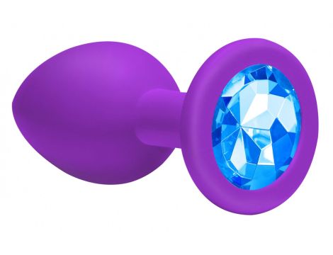 Plug-Anal Plug Emotions Cutie Medium Purple Blue crystal - 3