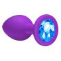 Plug-Anal Plug Emotions Cutie Medium Purple Blue crystal - 4