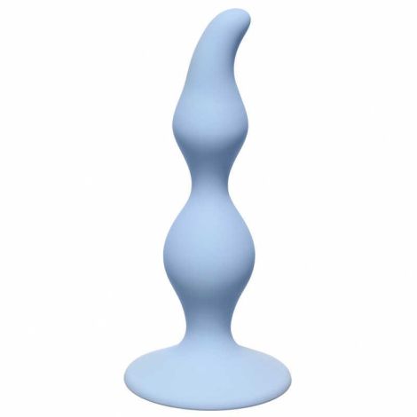 Plug-Curved Anal Plug Blue - 2