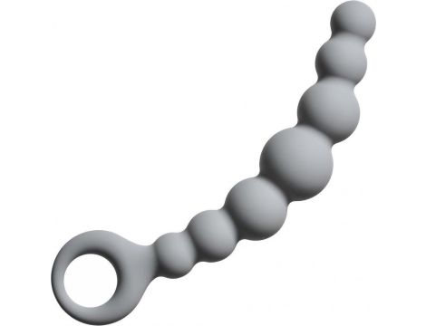 Plug-Anal Beads Flexible Wand Grey