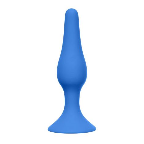 Plug-Slim Anal Plug Medium Blue - 2