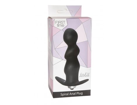 Plug-Anal Spiral Vibrating Black