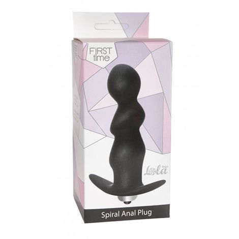 Plug-Anal Spiral Vibrating Black