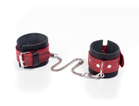 Kajdanki- Cuffs Crazy Horse Red, Small