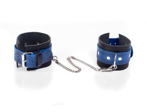 Kajdanki- Cuffs Crazy Horse Blue, Big